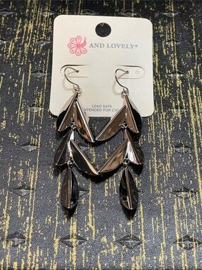 And Lovely Silver Leaf Dangle Earrings